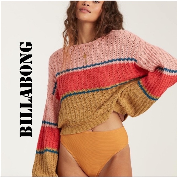 BILLABONG KNIT STRIPED SWEATER NWT - Picture 2 of 7